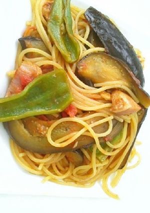 ナス・しし唐の夏パスタ-レシピのメイン写真