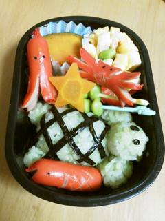 水族館弁当☆カメ、タコなど海の生き物たち-レシピのメイン写真
