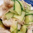 胡瓜と豚バラの柚胡椒和え