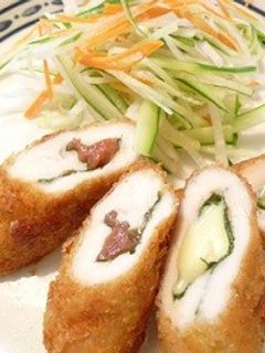 ササミのチーズ・梅しそフライ♪-レシピのメイン写真