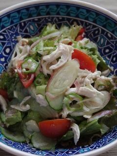 夏野菜とささみの柚子胡椒風味サラダ-レシピのメイン写真