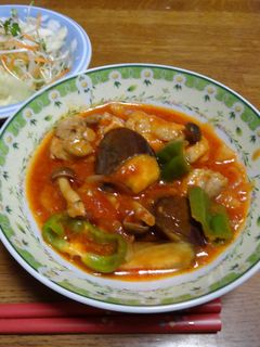 夏野菜とチキンのトマト煮-レシピのメイン写真