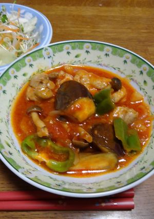 夏野菜とチキンのトマト煮-レシピのメイン写真