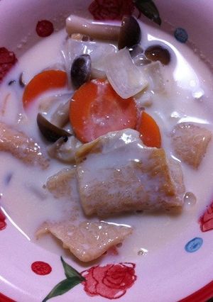大豆ミートの豆乳味噌スープ-レシピのメイン写真