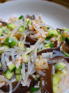キムチ、きくらげ等の酢の物-レシピのメイン写真