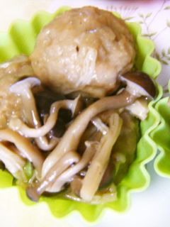 鶏団子の中華煮(キノコあんかけ)-レシピのメイン写真