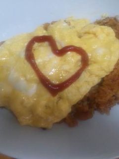 残った☆キーマカレーでオムライス-レシピのメイン写真