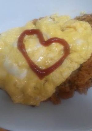 残った☆キーマカレーでオムライス-レシピのメイン写真