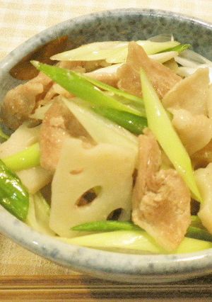 豚肉とレンコンの塩炒め♪-レシピのメイン写真