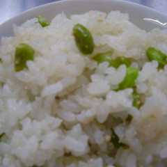รูปของ えだまめごはんたらこ入り♡