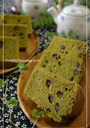 抹茶甘納豆シフォンケーキ-レシピのメイン写真