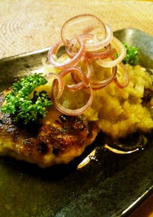 ✿茗荷と葱のさっぱりチキンバーグ✿-レシピのメイン写真