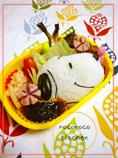 海苔だけ♪スヌーピー*キャラ弁*-レシピのメイン写真