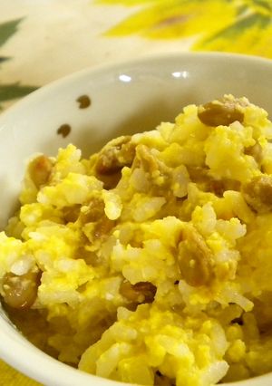 納豆と卵のネバネバおかゆ/おじや-レシピのメイン写真