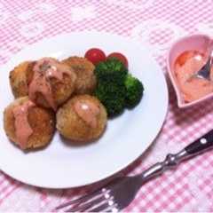 รูปของ ゴーヤで洋風♪チーズinライスコロッケ☆
