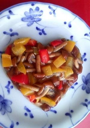 ほんだし®でパプリカとなめこの前菜-レシピのメイン写真