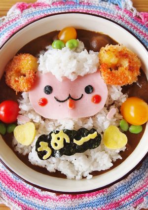 ふわふわ盛りで☆ひつじのデコカレー　-レシピのメイン写真