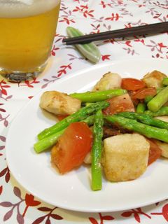 【お家で簡単中華】鶏アスパラのXO醤炒め-レシピのメイン写真