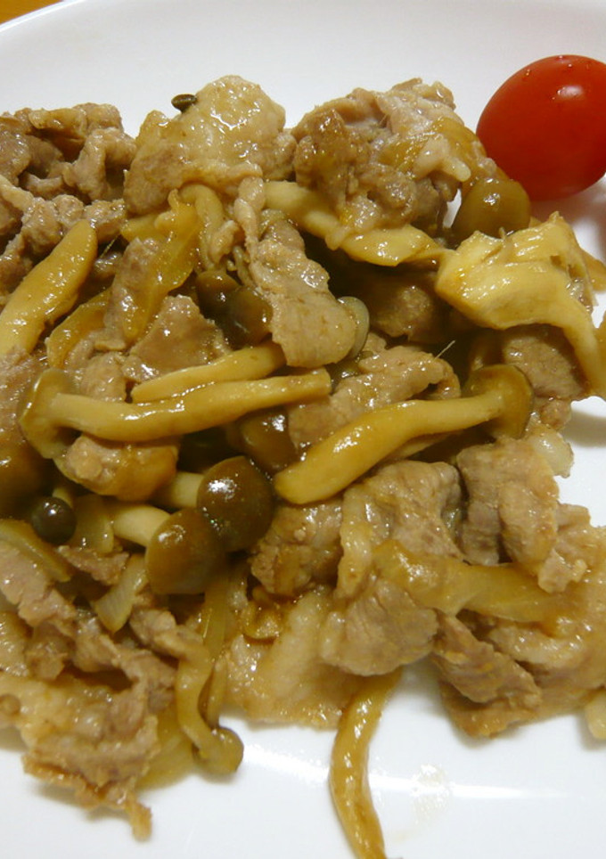 豚肉としめじのしょうが焼き-レシピのメイン写真