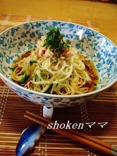 ツナマヨ大葉そうめん♪-レシピのメイン写真
