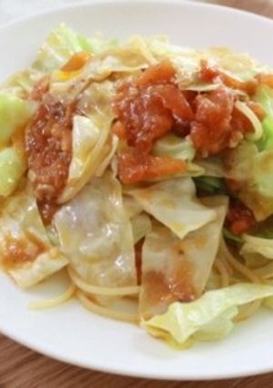 トマトとキャベツとアンチョビのスパゲティ-レシピのメイン写真