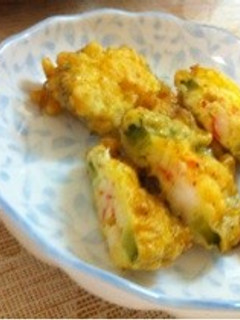 ゴーヤのエビ詰め天ぷら-レシピのメイン写真