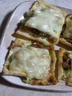 油揚げピザ(肉味噌)-レシピのメイン写真