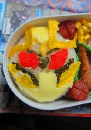 あっという間に！仮面ライダーイクサ弁当-レシピのメイン写真