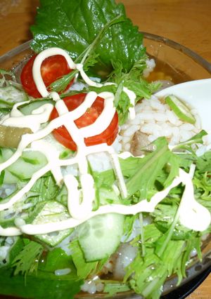 ミズナのサラダご飯-レシピのメイン写真