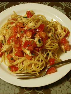 爽やか!トマトと青じその冷製パスタ-レシピのメイン写真