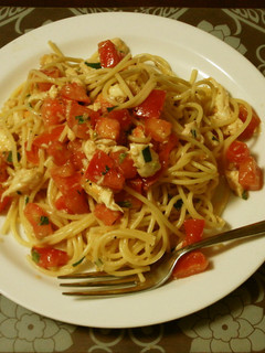 爽やか!トマトと青じその冷製パスタ-レシピのメイン写真