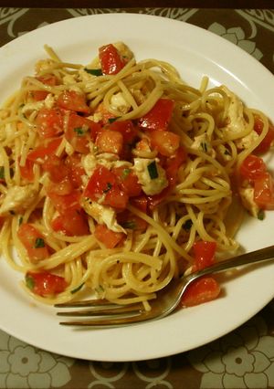 爽やか！トマトと青じその冷製パスタ-レシピのメイン写真