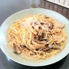 濃厚 ポルチーニのクリームソースパスタ-レシピのメイン写真