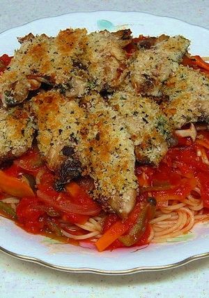 イワシのパン粉焼きスパゲッティ-レシピのメイン写真