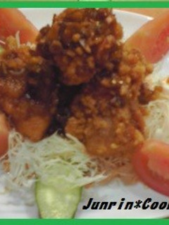 鶏のから揚げ甘酢ソースかけ-レシピのメイン写真