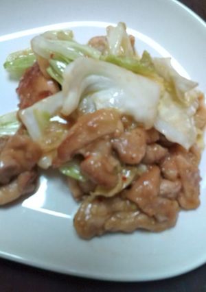 鶏もも肉とキャベツの味噌炒め-レシピのメイン写真