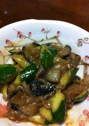 ナスとキュウリのピリ辛炒め-レシピのメイン写真