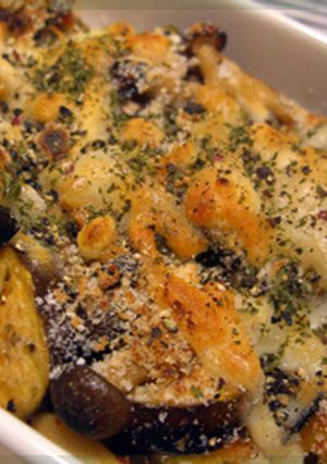 なすとしめじのピリ辛チーズパン粉焼き-レシピのメイン写真