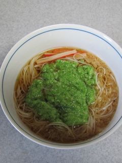オクラのとろろ風そうめん-レシピのメイン写真