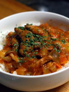 モツのトマト煮込み。丼にしても良し!-レシピのメイン写真