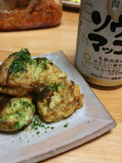 残りカレーでキムチチーズたこやきカレー風-レシピのメイン写真
