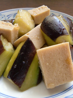時短!レンジなすと高野豆腐のめんつゆ煮-レシピのメイン写真
