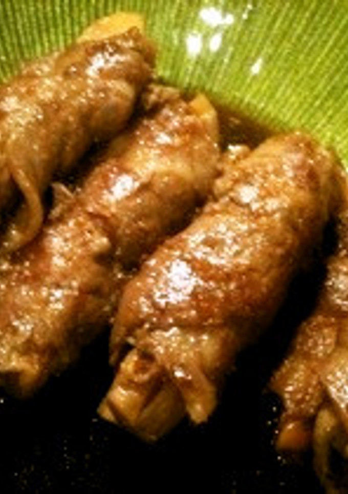 豚に巻かれたエリンギ煮-レシピのメイン写真