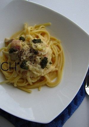 *全卵牛乳カルボナーラ　バジル風味*-レシピのメイン写真