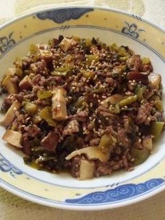◆10分で出来る!ミンチと高菜の炒め物◆-レシピのメイン写真