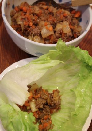 やさいモリモリ♪レタスの肉みそ巻き-レシピのメイン写真