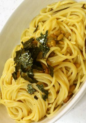 塩昆布☆納豆スパゲッティ-レシピのメイン写真