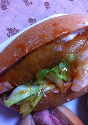 茹でキャベツとウインナーのサンドイッチ-レシピのメイン写真