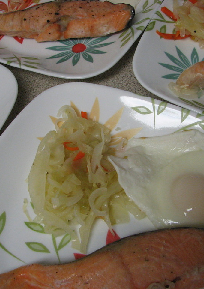 塩鮭＆野菜の蒸し煮-レシピのメイン写真
