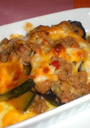 ☆かぼちゃとナスのピリ辛肉みそチーズ焼き-レシピのメイン写真